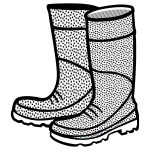 rubber boots - lineart